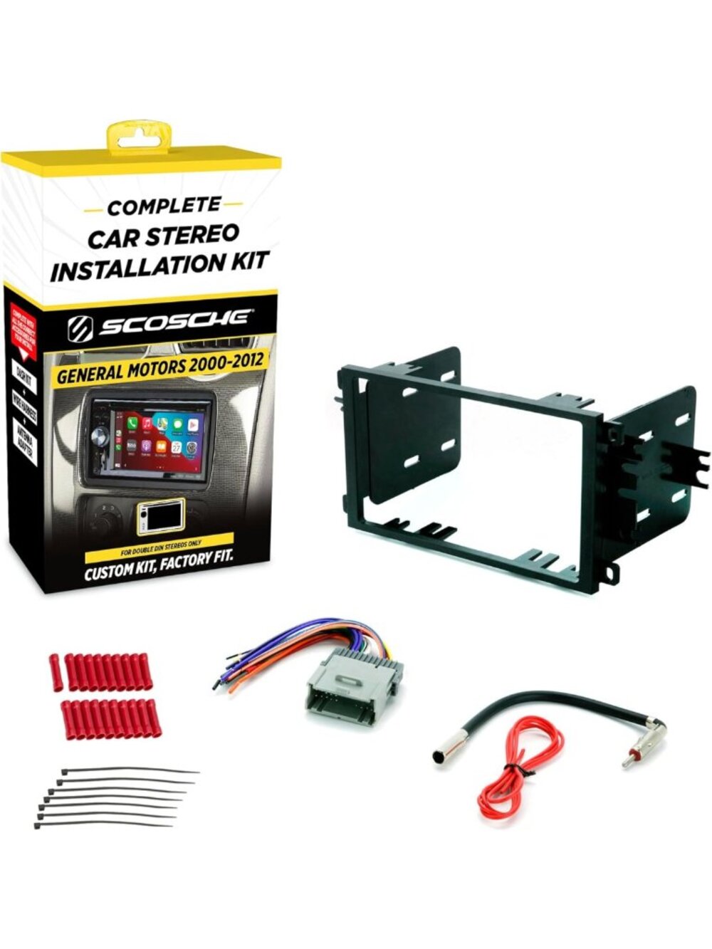 Double DIN Radio Installation Dash Kit for 2000-2012 GM Vehicles - Complete